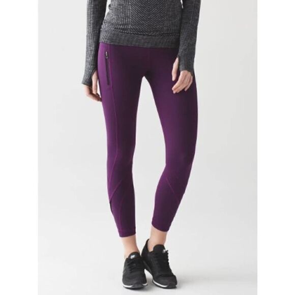 Lululemon Inspire Tight II (Brushed) Darkest Magenta Sz. 4 - Picture 1 of 6